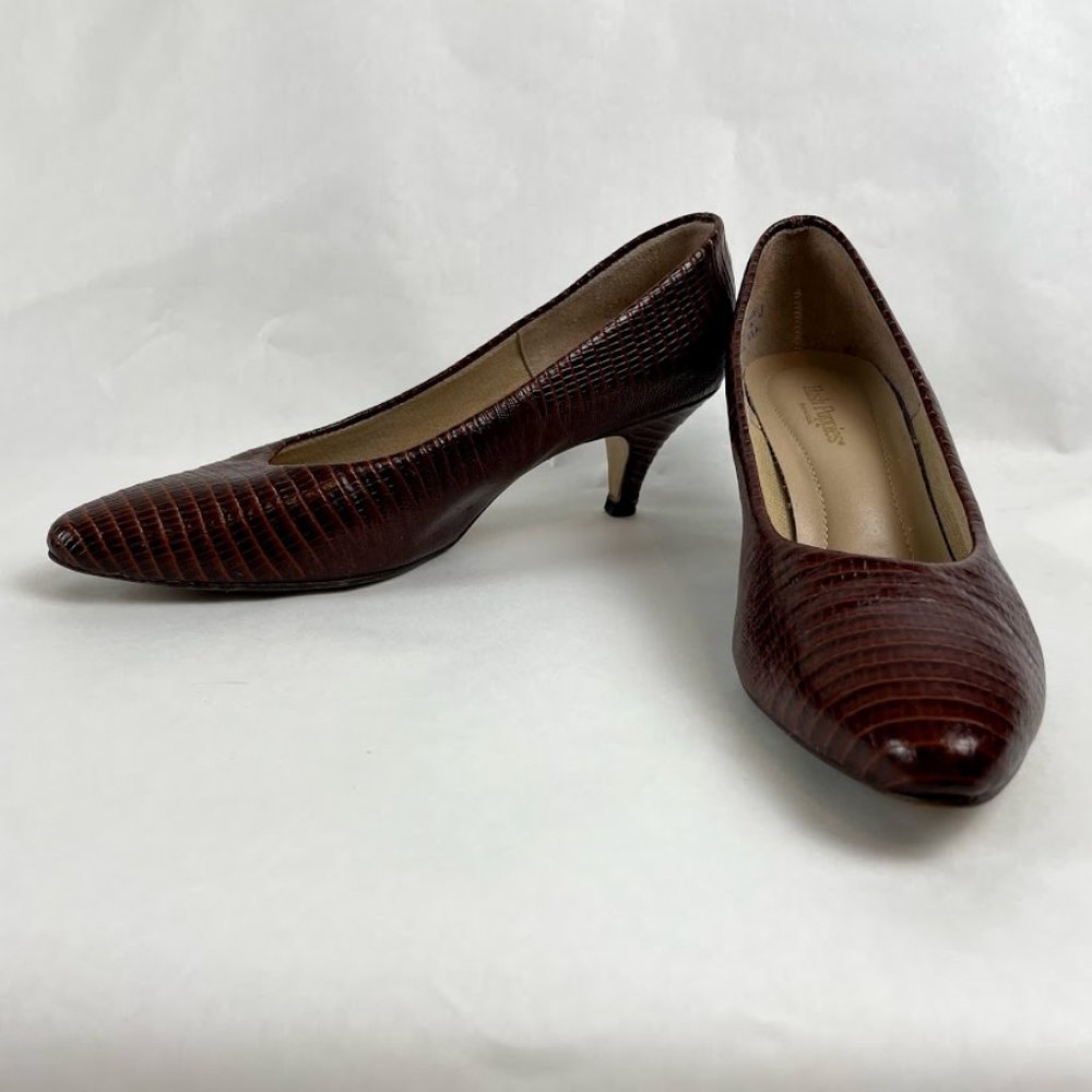 Vintage 1960s/1970s Hush Puppies Snakeskin Heels